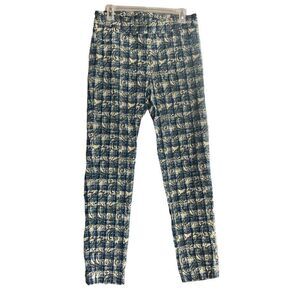 SLIM-SATION Women’s Crop Blu‎ & White Tummy Control Pants Size 12